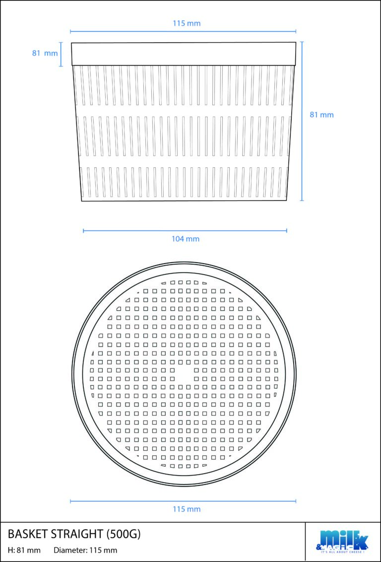 Fiches techniques de moules à fromage | Illustrator
