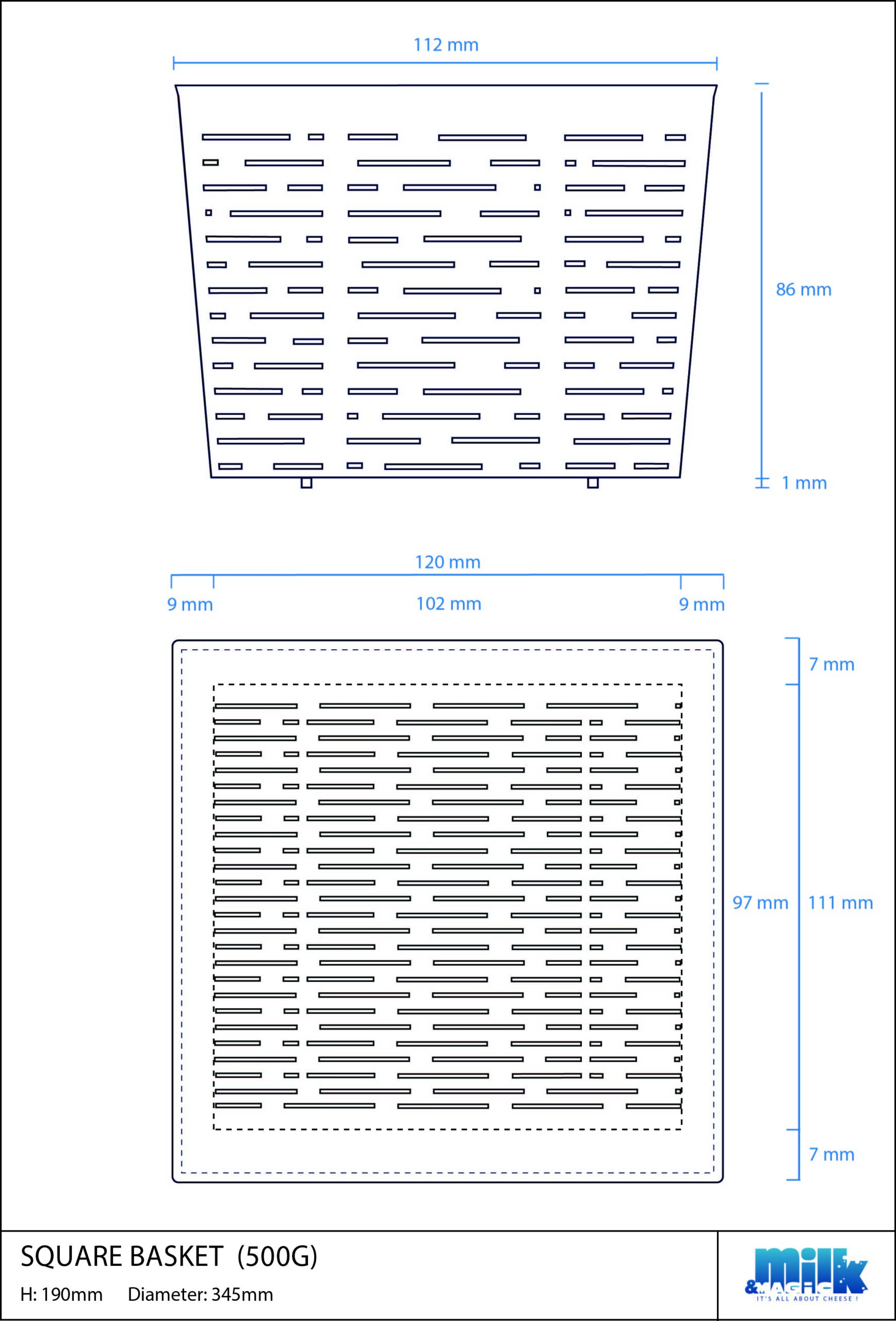 Fiches techniques de moules à fromage | Illustrator